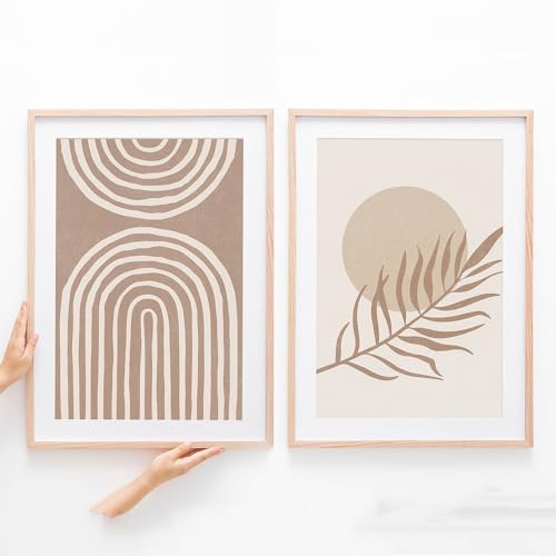 Wandkunst,2 Bilder Set-Boho Abstrakte Geometrische Blatt Linie Bogen Beige Wand Kunst Leinwand Malerei Poster Drucken Bild Wohnzimmer Schlafzimmer Büro Zimmer Wohnkultur-40*50cm/16*20 Zoll(ungerahmt) Wandkunst,2 Bilder Set-Boho Abstrakte Geometrische Blatt Linie Bogen Beige Wand Kunst Leinwand Malerei Poster Drucken Bild Wohnzimmer Schlafzimmer Büro Zimmer Wohnkultur-40*50cm/16*20 Zoll(ungerahmt) von WBYZAC