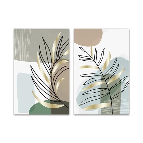 Wandkunst,2 Stück-Boho Linie Pflanzen Blatt Poster Abstrakte Geometrie Leinwand Malerei Drucke Wand Kunst Bilder Wohnzimmer Schlafzimmer Büro Startseite Zimmer Dekoration-50*60cm/20*24 Zoll(ungerahmt) Wandkunst,2 Stück-Boho Linie Pflanzen Blatt Poster Abstrakte Geometrie Leinwand Malerei Drucke Wand Kunst Bilder Wohnzimmer Schlafzimmer Büro Startseite Zimmer Dekoration-50*60cm/20*24 Zoll(ungerahmt) von WBYZAC