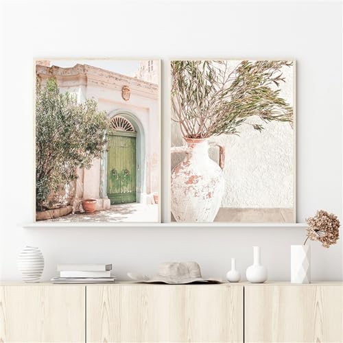 Wandkunstdrucke,2 Bilder Set-Abstrakte Kunstdrucke Poster Landschaft Fotografie Bilder Leinwand Malerei Wand Kunstdrucke Schlafzimmer Büro Startseite Zimmer Dekoration-30*50cm/12*20 Zoll(ungerahmt) von WBYZAC