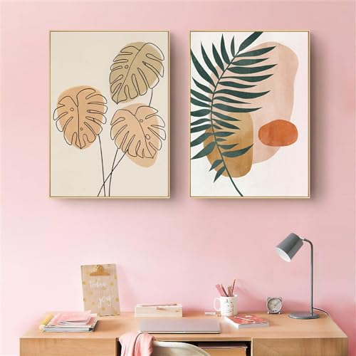 Wandkunstdrucke,2 Bilder Set-Abstrakte Leinwandmalerei Blätter Posterdruck Nordisches Minimalistisches Bild für Wandkunst Küche Startseite Büro Schlafzimmer Dekoration-30*50cm/12*20 Zoll(ungerahmt) Wandkunstdrucke,2 Bilder Set-Abstrakte Leinwandmalerei Blätter Posterdruck Nordisches Minimalistisches Bild für Wandkunst Küche Startseite Büro Schlafzimmer Dekoration-30*50cm/12*20 Zoll(ungerahmt) von WBYZAC