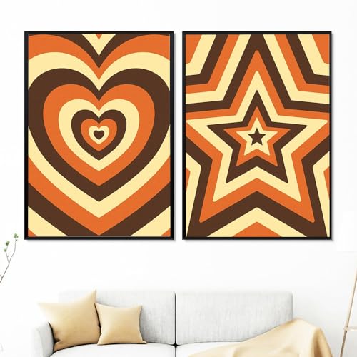 Wandkunstdrucke,2 Bilder Set-Abstrakte Retro Poster und Drucke Leinwand Malerei Wand Bilder für Wohnzimmer Küche Schlafzimmer Büro Startseite Zimmer Dekoration Kunstwerk-40*50cm/16*20 Zoll(ungerahmt) Wandkunstdrucke,2 Bilder Set-Abstrakte Retro Poster und Drucke Leinwand Malerei Wand Bilder für Wohnzimmer Küche Schlafzimmer Büro Startseite Zimmer Dekoration Kunstwerk-40*50cm/16*20 Zoll(ungerahmt) von WBYZAC