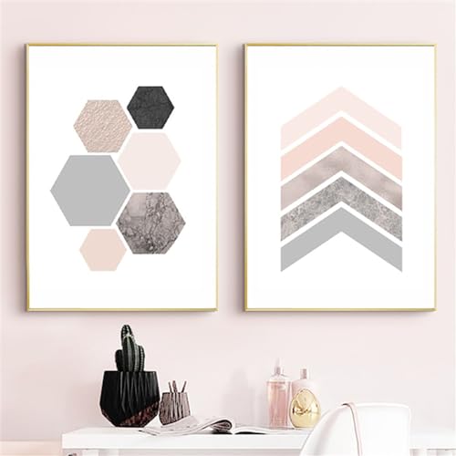 Wandkunstdrucke,2 Stück-Abstrakte Erröten Rosa Grau Moderne Geometrische Poster und Drucke Wand Kunst Leinwand Malerei Kunstwerk Schlafzimmer Büro Wohnzimmer Wohnkultur-30*50cm/12*20 Zoll(ungerahmt) Wandkunstdrucke,2 Stück-Abstrakte Erröten Rosa Grau Moderne Geometrische Poster und Drucke Wand Kunst Leinwand Malerei Kunstwerk Schlafzimmer Büro Wohnzimmer Wohnkultur-30*50cm/12*20 Zoll(ungerahmt) von WBYZAC