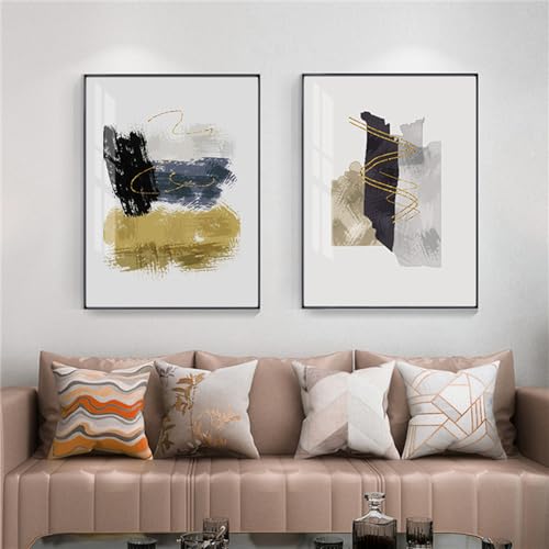 Wandkunstdrucke,2 Stück-Abstrakte Gelb Blau Farbe Block Wand Kunst Leinwand Poster Drucke Moderne Goldene Linien Schlafzimmer Büro Malerei Nordisch Dekoration Bilder-50 * 60cm/20 * 24 Zoll(ungerahmt) Wandkunstdrucke,2 Stück-Abstrakte Gelb Blau Farbe Block Wand Kunst Leinwand Poster Drucke Moderne Goldene Linien Schlafzimmer Büro Malerei Nordisch Dekoration Bilder-50 * 60cm/20 * 24 Zoll(ungerahmt) von WBYZAC
