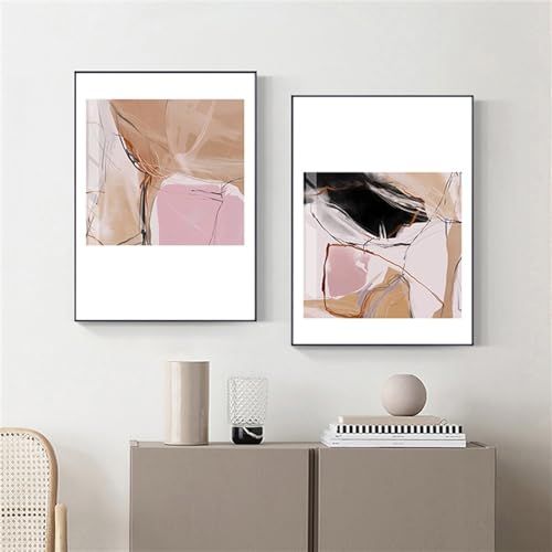 Wandkunstdrucke,2 Stück-Nordisches Rosa Aquarell Poster und Druck auf Leinwand Malerei Künstlerische Wandbilder Wohnzimmer Büro Zimmer Abstrakte Wandkunst Dekor Kunstwerk-30*50cm/12*20 Zoll(ungerahmt) Wandkunstdrucke,2 Stück-Nordisches Rosa Aquarell Poster und Druck auf Leinwand Malerei Künstlerische Wandbilder Wohnzimmer Büro Zimmer Abstrakte Wandkunst Dekor Kunstwerk-30*50cm/12*20 Zoll(ungerahmt) von WBYZAC