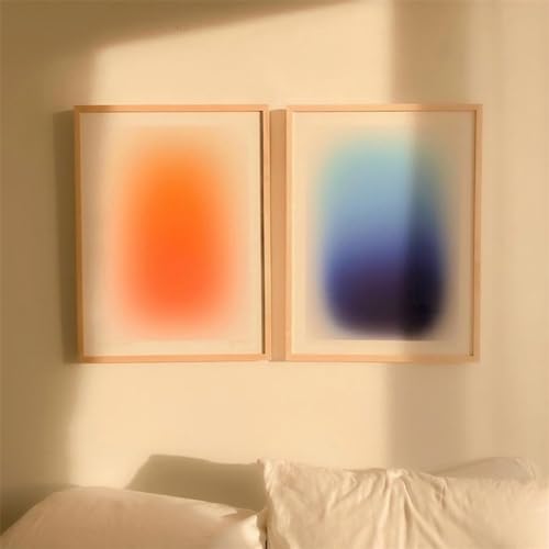 Wandkunstdrucke,Set Von 2-Abstrakte Blau Orange Farbe Leinwand Druck Malerei Poster Moderne Kunst Wohnzimmer Schlafzimmer Büro Zimmer Startseite Dekoration Wand Bild-40 * 50cm/16 * 20 Zoll(ungerahmt) Wandkunstdrucke,Set Von 2-Abstrakte Blau Orange Farbe Leinwand Druck Malerei Poster Moderne Kunst Wohnzimmer Schlafzimmer Büro Zimmer Startseite Dekoration Wand Bild-40 * 50cm/16 * 20 Zoll(ungerahmt) von WBYZAC