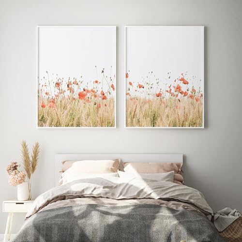 Wandkunstdrucke,Set Von 2-Blumenplakate und Drucke Abstrakte Wildblumen Wandkunst Leinwandmalerei Minimalistisch Botanische Mohnbilder Wohnzimmer Küche Zimmer Dekoration-50*60cm/20*24 Zoll(ungerahmt) Wandkunstdrucke,Set Von 2-Blumenplakate und Drucke Abstrakte Wildblumen Wandkunst Leinwandmalerei Minimalistisch Botanische Mohnbilder Wohnzimmer Küche Zimmer Dekoration-50*60cm/20*24 Zoll(ungerahmt) von WBYZAC