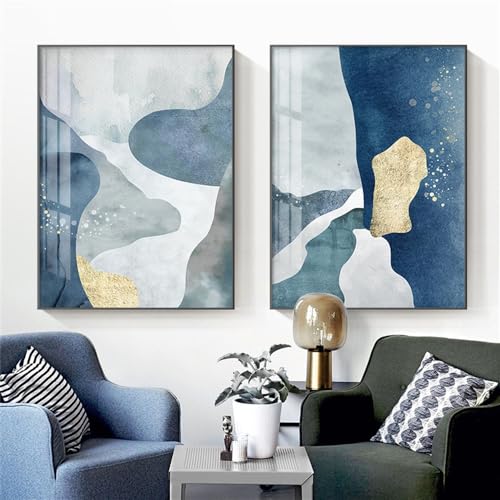 Wandkunstdrucke,Set Von 2-Nordisches Blau Rosa Wandbild Poster und Druck Abstraktes Poster Leinwandmalerei Ästhetisches Bild Heimküche Schlafzimmer Büro Wohnzimmerdekor-50*60cm/20*24 Zoll(ungerahmt) Wandkunstdrucke,Set Von 2-Nordisches Blau Rosa Wandbild Poster und Druck Abstraktes Poster Leinwandmalerei Ästhetisches Bild Heimküche Schlafzimmer Büro Wohnzimmerdekor-50*60cm/20*24 Zoll(ungerahmt) von WBYZAC