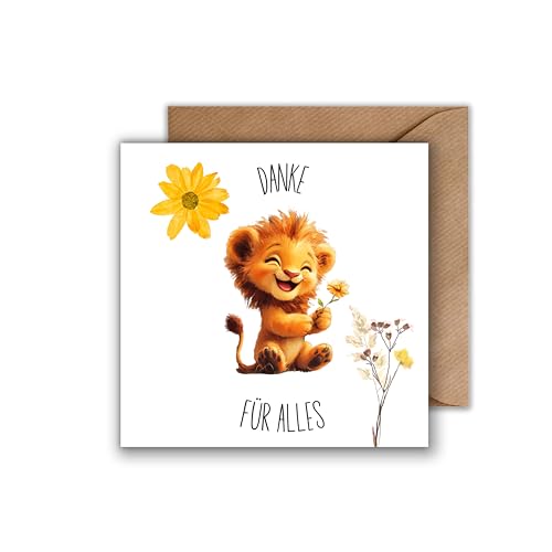 WBdesignz Danke Karte mit Umschlag - Danksagung danke für alles Danksagungskarte löwe Danke Karten Dankeskarten Karte Danke WBdesignz Danke Karte mit Umschlag - Danksagung danke für alles Danksagungskarte löwe Danke Karten Dankeskarten Karte Danke von WBdesignz