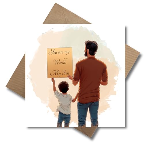 WBdesignz Geburtstag Karte mit Umschlag - Geburtstagskarte you are my world my son bester Sohn Geburtstagskarten Karten zum Geburtstag Vater Kind Karte Geburtstagsgruß WBdesignz Geburtstag Karte mit Umschlag - Geburtstagskarte you are my world my son bester Sohn Geburtstagskarten Karten zum Geburtstag Vater Kind Karte Geburtstagsgruß von WBdesignz
