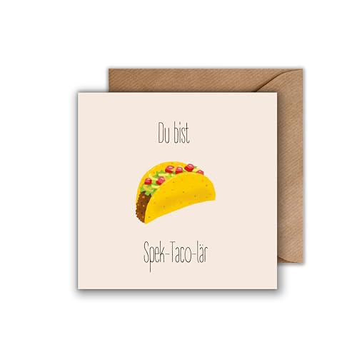WBdesignz Geburtstag Karte mit Umschlag - Gratulationskarte Du bist speck-TACO-lär Geburtstagskarte Taco Glückwunschkarte Geburtstag Happy Birthday Karte lustige Karte zum Geburtstag WBdesignz Geburtstag Karte mit Umschlag - Gratulationskarte Du bist speck-TACO-lär Geburtstagskarte Taco Glückwunschkarte Geburtstag Happy Birthday Karte lustige Karte zum Geburtstag von WBdesignz
