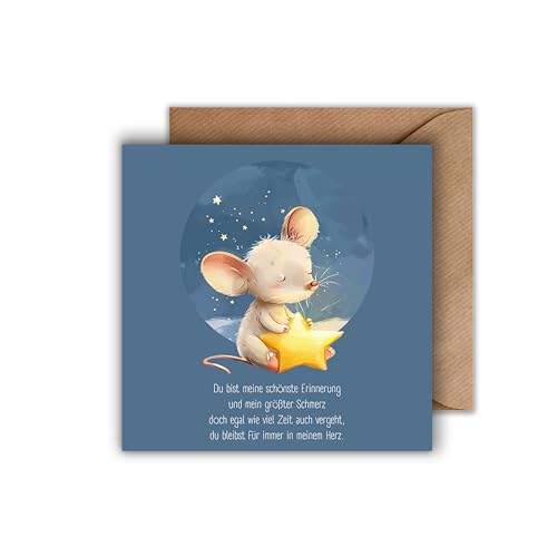Sternenkind Karte mit einfühlasamer Botschaft mit Umschlag - entzückende Trauerkarte Kondolenzkarte Aufrichtige Beileidskarte Kindstod Verlust Kind Baby Fehlgeburt Beileid Trauerfeier (125 x 125 mm) Sternenkind Karte mit einfühlasamer Botschaft mit Umschlag - entzückende Trauerkarte Kondolenzkarte Aufrichtige Beileidskarte Kindstod Verlust Kind Baby Fehlgeburt Beileid Trauerfeier (125 x 125 mm) von WBdesignz
