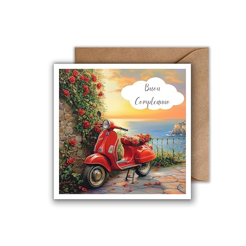 WBdesignz Geburtstag Karte mit Umschlag - buon compleanno Happy Birthday Karte Italienisch Herzlichen Glückwunsch in italienisch WBdesignz Geburtstag Karte mit Umschlag - buon compleanno Happy Birthday Karte Italienisch Herzlichen Glückwunsch in italienisch von WBdesignz