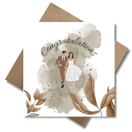 WBdesignz Hochzeit Karte mit Umschlag - Hochzeitskarte congratulations Karte zur Hochzeit Glückwunschkarte Hochzeit Hochzeitsglückwunschkarte WBdesignz Hochzeit Karte mit Umschlag - Hochzeitskarte congratulations Karte zur Hochzeit Glückwunschkarte Hochzeit Hochzeitsglückwunschkarte von WBdesignz