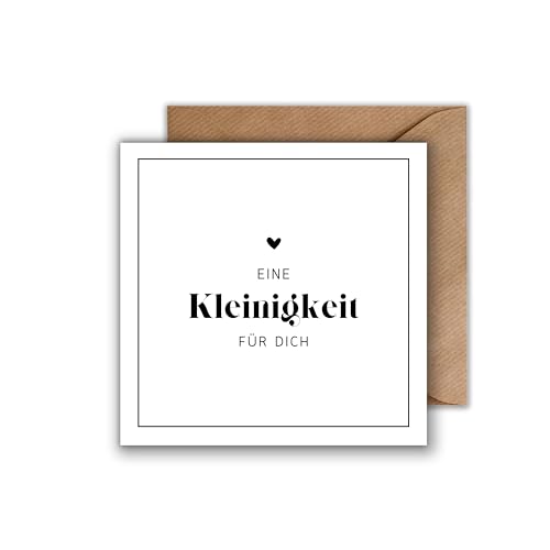 WBdesignz Geschenkkarte mit Umschlag - Kleine Aufmerksamkeit Karte Eine Kleinigkeit Für Dich Partner Geschenk Freunde Geburtstagskarte (125 x 125 mm) WBdesignz Geschenkkarte mit Umschlag - Kleine Aufmerksamkeit Karte Eine Kleinigkeit Für Dich Partner Geschenk Freunde Geburtstagskarte (125 x 125 mm) von WBdesignz