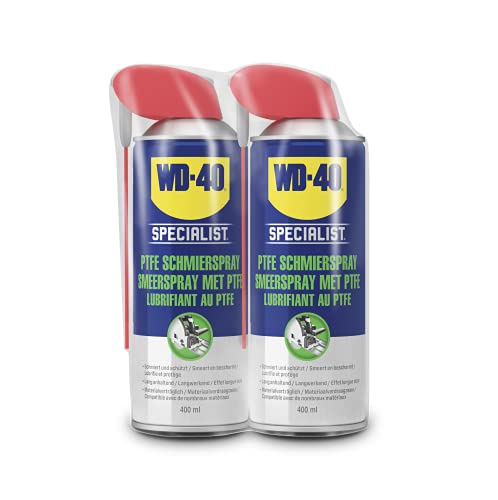 WD-40 Specialist PTFE Schmierspray (2x400ml), verlängert Lebenserwartung von Werkzeugen und Geräten von WD-40 Specialist