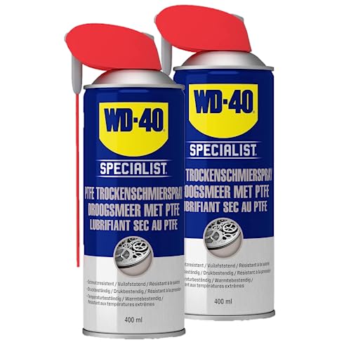 WD-40 Specialist PTFE Trockenschmierspray Smart Straw 400ml (2x400 ml) von WD-40