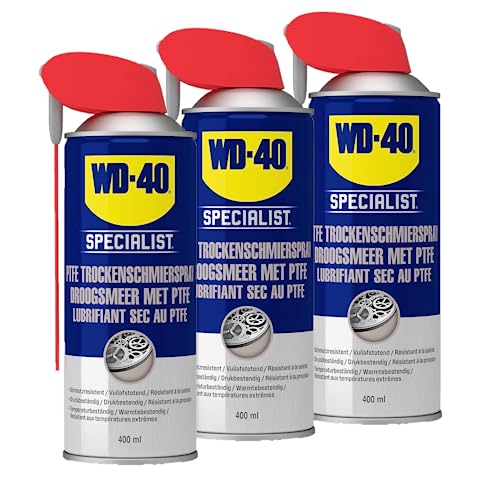 WD-40 Specialist PTFE Trockenschmierspray Smart Straw 400ml (3x400 ml) von WD-40