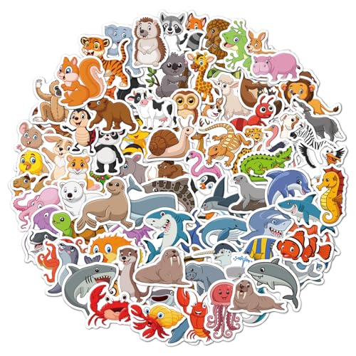 WD&CD 100 Stück Tier Aufkleber, Tiersticker süße Cartoon-Aufkleber aus Vinyl für Scrapbooking Fotoalbum Geschenke WD&CD 100 Stück Tier Aufkleber, Tiersticker süße Cartoon-Aufkleber aus Vinyl für Scrapbooking Fotoalbum Geschenke von WD&CD