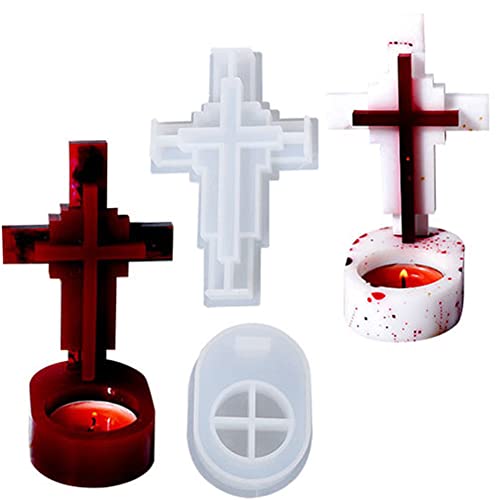 WonDerfulC Silikonform mit Kreuz-Kerzenhalter, Epoxidharz, Gießform, DIY, Kerze, handgefertigte Seife, Schmuck, Halloween, Party, Dekoration, Epoxidformen WonDerfulC Silikonform mit Kreuz-Kerzenhalter, Epoxidharz, Gießform, DIY, Kerze, handgefertigte Seife, Schmuck, Halloween, Party, Dekoration, Epoxidformen von WDC