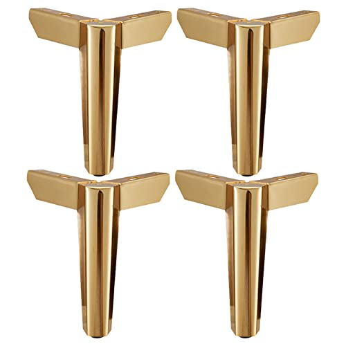 4er-Set Möbelbeine aus Metall, moderne Eisenstütze, DIY-Dreieck, Ersatzfüße für Bett, Schrank, Couchtisch, Regal, Ottomane (15 cm/5,91 Zoll, Schwarz) (Schwarz 12 cm/4,72 Zoll) (Gold 15 cm/5,91 Zoll) von WDCDYQDH