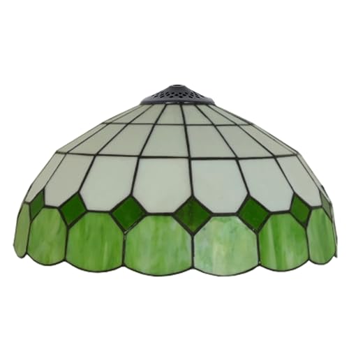 WDCDYQDH 12 Zoll Tiffany-Lampenschirm, nur Ersatz, mediterrane Buntglasabdeckung, Zubehör, passend für Tisch-Pendelleuchte, Deckenleuchte, Grün WDCDYQDH 12 Zoll Tiffany-Lampenschirm, nur Ersatz, mediterrane Buntglasabdeckung, Zubehör, passend für Tisch-Pendelleuchte, Deckenleuchte, Grün von WDCDYQDH