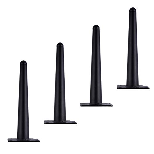 WDCDYQDH 4 Stück Möbelbeine aus Metall, kegelförmig, für Tisch, TV-Schrank, schwarz, DIY-Sofa, Kaffeestuhl, Fuß (gerade, 40 cm, 30 cm) von WDCDYQDH