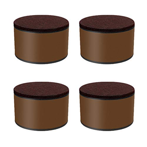 WDCDYQDH 4 Stück Möbelbeine aus Metall, kegelförmig, für Tisch, TV-Schrank, schwarz, DIY-Sofa, Kaffeestuhl, Fuß (gerade 40 cm) (Braun 80 x 52) von WDCDYQDH