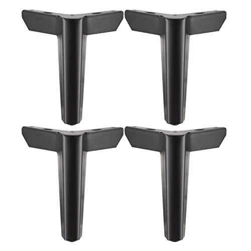 WDCDYQDH 4er-Set Möbelbeine aus Metall, Moderne Eisenstütze, DIY-Dreieck, Ersatzfüße für Bett, Schrank, Couchtisch, Regal, Ottomane (15 cm/5,91 Zoll, Schwarz) (Schwarz 12 cm/4,72 Zoll) von WDCDYQDH
