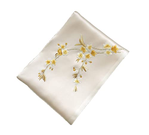 WDCDYQDH Bestickter Damenschal aus echter Seide, Geschenkpapier (Farbe 2, 175 x 35 cm) von WDCDYQDH