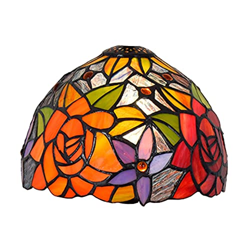 WDCDYQDH Lampenschirm-Ersatz, 20,3 cm, Buntglas, Rosen-Lampenschirm, nur für Tisch, Schreibtisch, Pendelleuchte, Wandleuchter, Deckenleuchte, Heimbüro-Dekoration, A WDCDYQDH Lampenschirm-Ersatz, 20,3 cm, Buntglas, Rosen-Lampenschirm, nur für Tisch, Schreibtisch, Pendelleuchte, Wandleuchter, Deckenleuchte, Heimbüro-Dekoration, A von WDCDYQDH