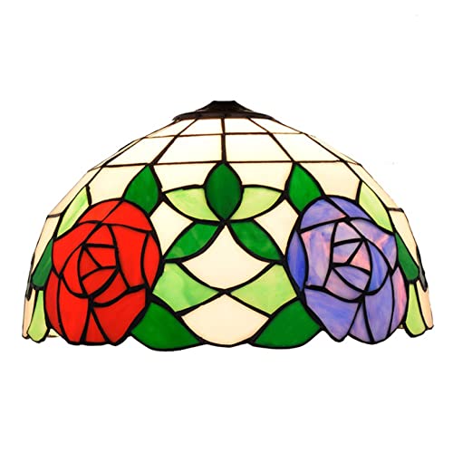 WDCDYQDH Lampenschirm-Ersatz, 30,5 cm, Buntglas, Rosen-Lampenschirm, nur für Tisch, Schreibtisch, Pendelleuchte, Boden, Deckenleuchte, Heimbüro-Dekoration, C WDCDYQDH Lampenschirm-Ersatz, 30,5 cm, Buntglas, Rosen-Lampenschirm, nur für Tisch, Schreibtisch, Pendelleuchte, Boden, Deckenleuchte, Heimbüro-Dekoration, C von WDCDYQDH