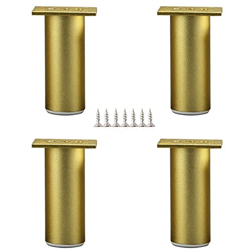WDCDYQDH Möbelbeine, Tischfüße aus Metall für Couchtische, verstellbare Sofas, Esszimmer- und Nachttischsockel, 33 Größen, 4 Stück, Schwarz-15 cm (Gold 8 cm) von WDCDYQDH