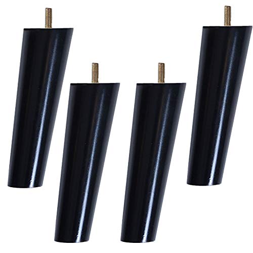 WDCDYQDH Möbelbeine aus Holz, 4er-Set, Massivholz, Ersatzfüße für Sofas, Sessel, Schränke, Kegelbeine (gerade 10 cm/3,9 Zoll) (schräg 12 cm/4,7 Zoll) von WDCDYQDH