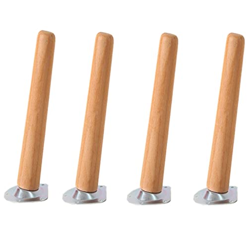 WDCDYQDH Möbelbeine aus Holz, konische Füße aus Massivholz für Sofa, Couch, Tisch, Schreibtisch, Ottomane, mit Montageplatte (60 cm) (eine Farbe: 65 cm) von WDCDYQDH