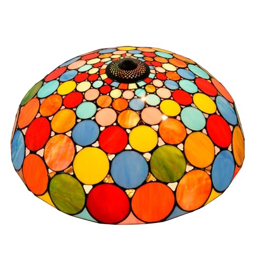 WDCDYQDH Tiffany-Lampenschirm-Ersatz, 50,8 x 25,4 cm, Buntglas, Libelle, Rose, Traube, Barock-Stil, Lampenschirm nur mit Kappe, passend für Tisch-, Pendel-, Boden- und Deckenleuchte, bunt WDCDYQDH Tiffany-Lampenschirm-Ersatz, 50,8 x 25,4 cm, Buntglas, Libelle, Rose, Traube, Barock-Stil, Lampenschirm nur mit Kappe, passend für Tisch-, Pendel-, Boden- und Deckenleuchte, bunt von WDCDYQDH