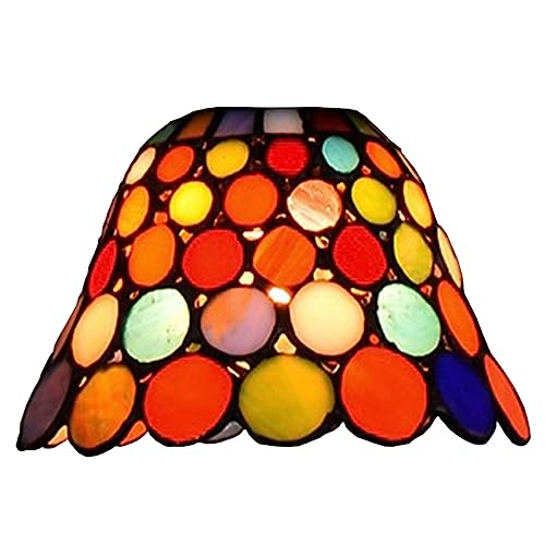 WDCDYQDH Tiffany-Lampenschirm aus Buntglas, farbig, für Kronleuchter, Lampenschirm, Hängeleuchte, Wandleuchte, Ersatz, Rot, Grün, Blau, Gelb, Orange, Rosa, Lila, 15,2 cm WDCDYQDH Tiffany-Lampenschirm aus Buntglas, farbig, für Kronleuchter, Lampenschirm, Hängeleuchte, Wandleuchte, Ersatz, Rot, Grün, Blau, Gelb, Orange, Rosa, Lila, 15,2 cm von WDCDYQDH