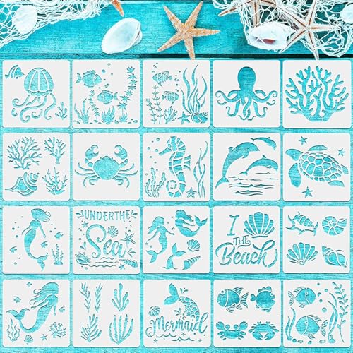 Zeichenschablonen, Kunststoff Zeichnungs Schablonen Set, Zeichnung Malschablonen DIY, Zeichenschablonen Kinder, Schablonen Textilgestaltung, Waschbar, für Malen, DIY Handwerk Scrabooking von Whcctl