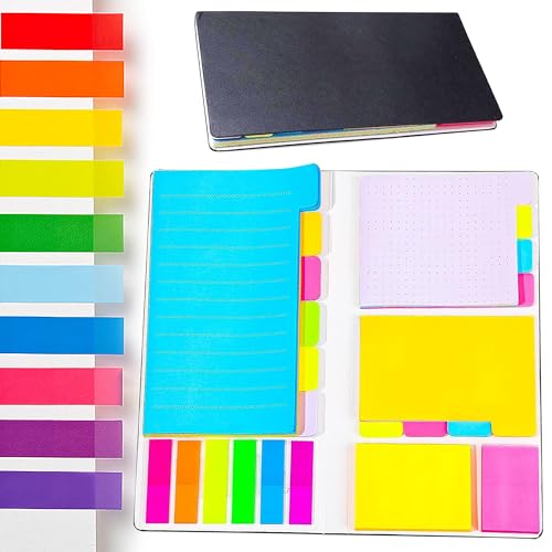 402 Pcs Divide Haftnotizen-Set, selbstklebende Prioritize Notizblöcke, bunte Blanko-Tab-Marker mit Farbcodierung, Haftnotizen-Set, mehrfarbig, Trennblätter, selbstklebend, Lesezeichen von WDEC