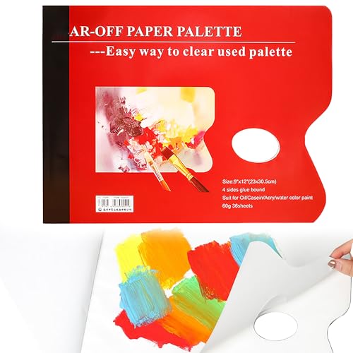 36 Blatt Palettenblock, Abreißen Farbmischpalette Papier 23 x 30.5cm, mit Daumenloch, Einweg Farbmischpalette Malblock Künstler Acrylfarbe Mischen Zubehör für Ölgouache Aquarellmalerei 36 Blatt Palettenblock, Abreißen Farbmischpalette Papier 23 x 30.5cm, mit Daumenloch, Einweg Farbmischpalette Malblock Künstler Acrylfarbe Mischen Zubehör für Ölgouache Aquarellmalerei von WDEC