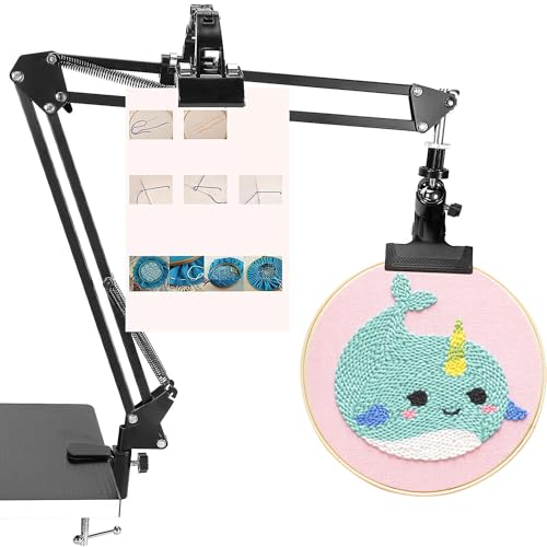 WDEC Sticktischständer Set Loch Handstickständer, Anleitungsfolder, Embroidery Table Stand Kit Hand Embroidery Stand Folding Cross Stitch, Stand Clamp Hand Embroidery Hoop Holder WDEC Sticktischständer Set Loch Handstickständer, Anleitungsfolder, Embroidery Table Stand Kit Hand Embroidery Stand Folding Cross Stitch, Stand Clamp Hand Embroidery Hoop Holder von WDEC