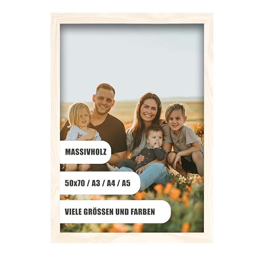 WDN CRAFT Natur Holz Bilderrahmen din A3 29,7 x 42 cm - Kiefer Fotorahmen Holz 29,7 x 42 Weiß mit Acrylglas WDN CRAFT Natur Holz Bilderrahmen din A3 29,7 x 42 cm - Kiefer Fotorahmen Holz 29,7 x 42 Weiß mit Acrylglas von WDN CRAFT