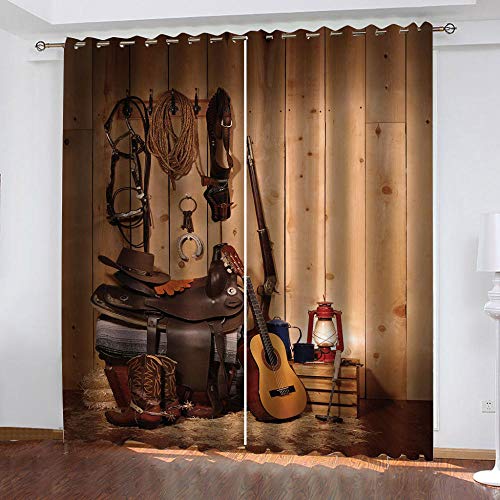 WDQFGE Vorhänge Kinderzimmer Schlafzimmer Western-Cowboy-Print 220x215 cm Thermogardine Gardine Blickdicht Thermogardine Verdunklungsvorhang Raumverdunkelung WDQFGE Vorhänge Kinderzimmer Schlafzimmer Western-Cowboy-Print 220x215 cm Thermogardine Gardine Blickdicht Thermogardine Verdunklungsvorhang Raumverdunkelung von WDQFGE