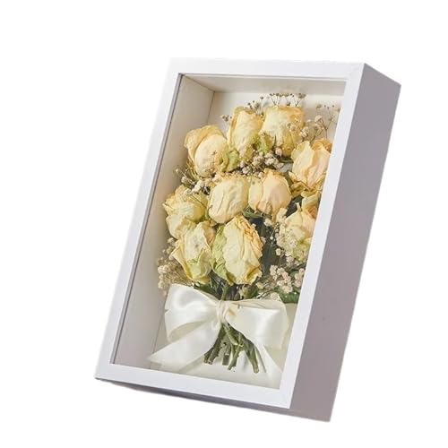 WDSBZNB Bilderrahmen 1/2/3 STÜCKE 3D Display Shadow Box Holz Bilderrahmen 3 cm Tiefe DIY Holz Fotorahmen for Home Wand-dekor(White-7inch,3PCS) von WDSBZNB