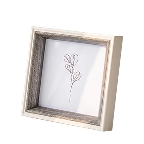 WDSBZNB Bilderrahmen Quadratischer Bilderrahmen aus Kunstharz, Fotohalter, 14 x 14, 16 x 16, 19 x 19 cm, Holz-Bilderrahmen for Aufhängen von Bildern an der Wand, Foto-Dekor(Grey,16.7cm x 16.7cm) von WDSBZNB