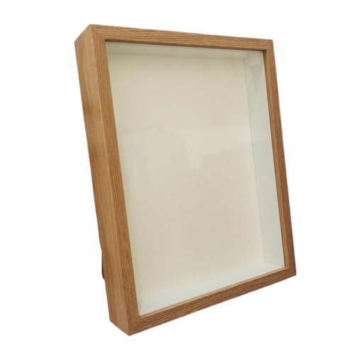 WDSBZNB Bilderrahmen Schattenbox-Rahmen, Tiefe 3 cm, Holz-Fotorahmen zur Anzeige dreidimensionaler Werke, DIY 3D-Holz-Bilderrahmen, Foto-Dekor(Wood Color Frame,30X40cm) von WDSBZNB