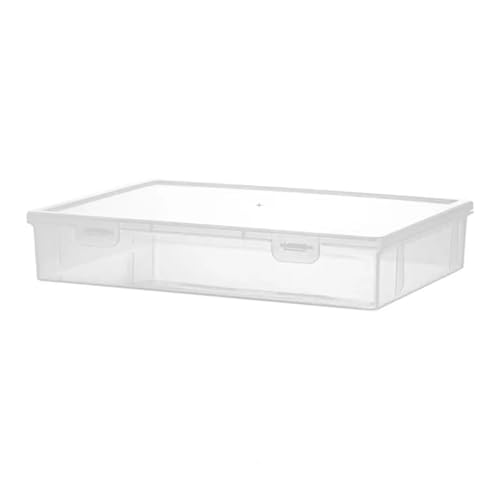 WDSBZNB Dokumentenbox 2 Stück Staubdichter Dokumentenaufbewahrungsbehälter Transparente Kunststoffbox for Datenzertifikate Schreibwaren Schmuck Tragbarer A4-Datei-Organizer(23 * 17cm) von WDSBZNB