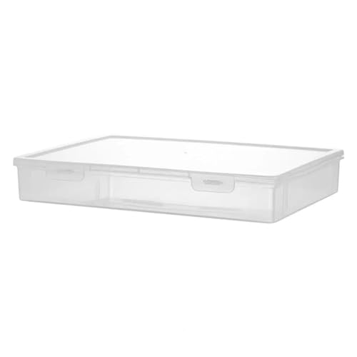 WDSBZNB Dokumentenbox 2 Stück Staubdichter Dokumentenaufbewahrungsbehälter Transparente Kunststoffbox for Datenzertifikate Schreibwaren Schmuck Tragbarer A4-Datei-Organizer(30 * 20.5cm) von WDSBZNB