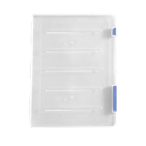 WDSBZNB Dokumentenbox 2 stücke Transparent Klassifizierung Datei Lagerung Box A4 A5 Tragbare Clip Kunststoff Finishing Schnalle(Blue L) von WDSBZNB