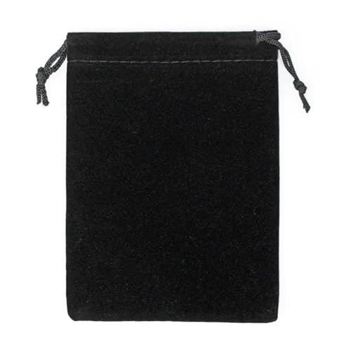 WDSBZNB Samtbeutel 50 Stück 5 x 7 cm, 7 x 9 cm, 8 x 10 cm, 9 x 12 cm, Bunte Samtbeutel, Schmuckverpackung, Samtbeutel mit Kordelzug, Geschenktüten(Black,9x12cm) von WDSBZNB