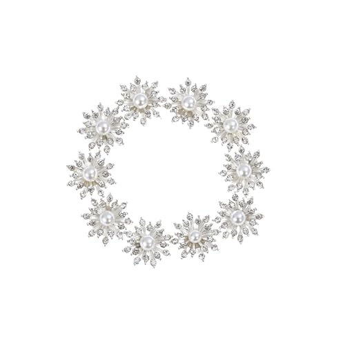 WDSBZNB Strassknöpfe 10 Stücke Flatback Knöpfe Überzug Perle Schnalle Bekleidung Nähen Strass-Taste DIY Kleidung Dekoration Haarnadel Zubehör(Pearl-Silver) von WDSBZNB
